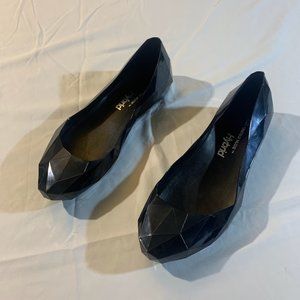 United Nude Lo Res Black Geometric Flats